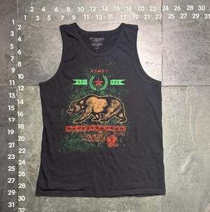 Atonement California Bear Graphic Tank Top Black